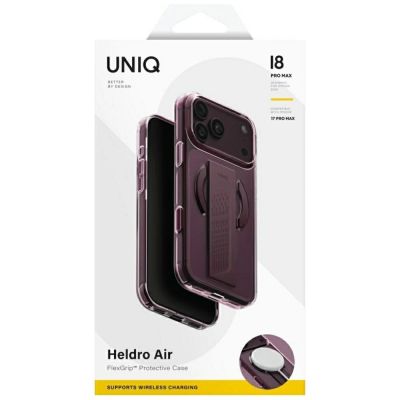 9. Uniq Heldro Air Magclick Ladehülle für iPhone 18 Pro Max / 17 Pro Max – bordeauxrot