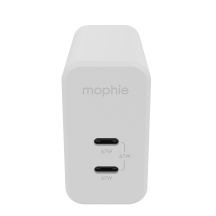 Mophie GaN Charger Dual - Wandladegerät mit zwei USB-C-Eingängen, 67 W (weiß)
