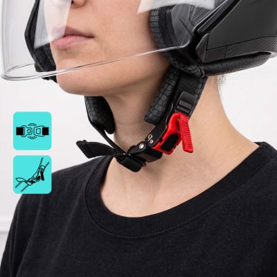 17. Meteor Hekato M Motorradhelm 57-58 cm schwarz