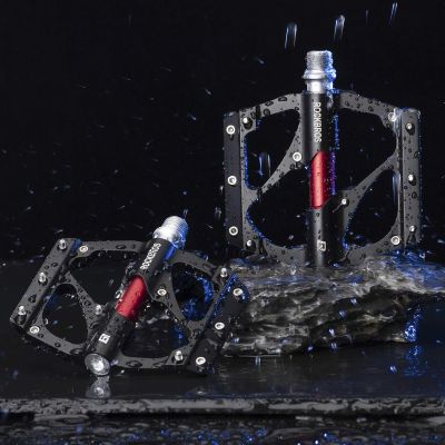 8. Rockbros 2020-12BBK Plattform-Fahrradpedale aus Aluminium – Schwarz