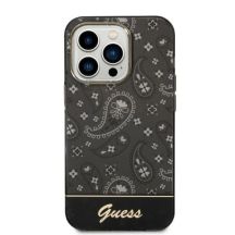Guess Bandana Paisley Case für iPhone 14 Pro Max 6,7" - Schwarz