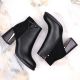 6. D&A S.Barski Premium Collection W OLI238 schwarze isolierte Stiefeletten mit dekorativem Absatz