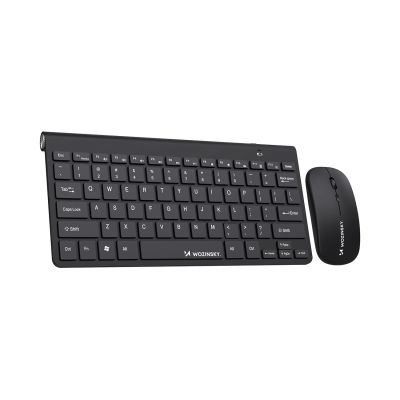 Wozinsky Kabelloses Tastatur- und Maus-Set – Schwarz