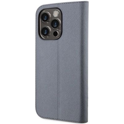 2. Karl Lagerfeld KLBKP14LSANKCPG iPhone 14 Pro 6,1" Bücherregal Silber/Silber Saffiano Karl & Choupette