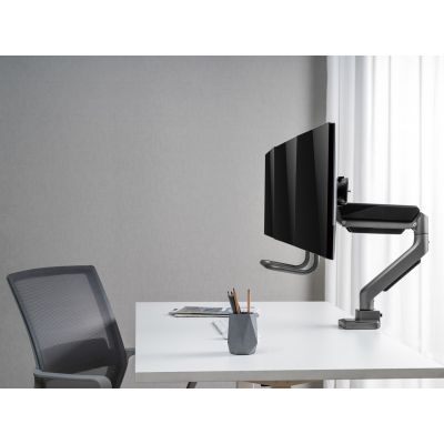 11. Zubehör: Tischhalterung 17"-27"/3TFT 360 Gasfeder 6kg Massivsilber Einzelhandel