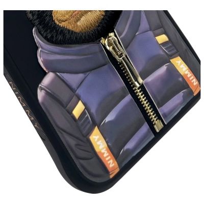 5. Nimmy Cool&Cute 2.0 Monkey Case für iPhone 15 Pro - Schwarz