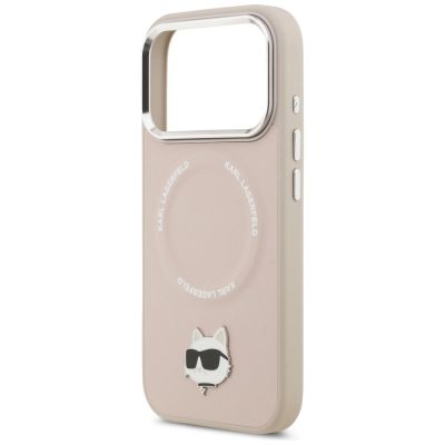 6. Karl Lagerfeld Choupette Pin MagSafe Case für iPhone 17 Pro - Pink