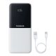 7. Baseus Lipow 10000mAh 22,5W Powerbank mit zwei integrierten Kabeln (inkl. Baseus Simple USB-A-auf-USB-C-Kabel, 3A, 20 cm) – weiß