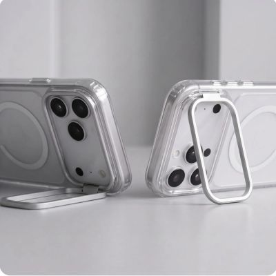 6. Tech-Protect MagStand MagSafe CC Hülle für iPhone 18 Pro Max / 17 Pro Max – Transparent