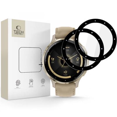 Tech-Protect Glass Flex+ 2er-Pack Hybridglas Garmin Venu 3S - schwarz