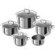 6. Set mit 5 Zwilling Quadro Töpfen