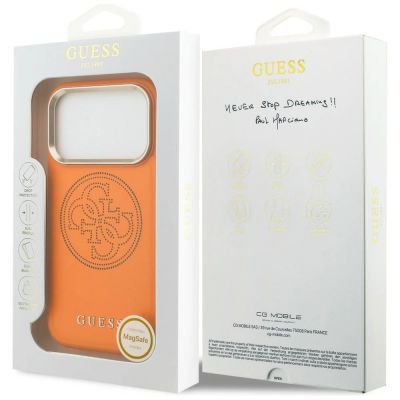 8. Guess Perforierte 4G MagSafe Hülle für iPhone 17 Pro - Orange