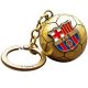 2. Original lizenzierter FC Barcelona Schlüsselanhänger in Form eines goldenen Balls mit dem Wappen B7081