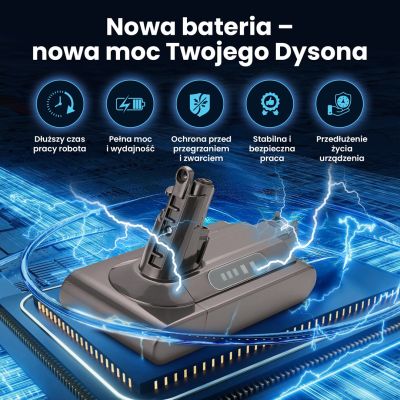 11. Akku für Dyson V10 Staubsauger 25,2 V 3000 mAh