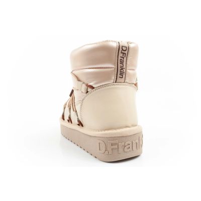 14. D.Franklin Damen Winter Schneestiefel Modische isolierte goldene Stiefeletten