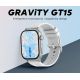 2. GRAVITY GT15-11 Damen-Smartwatch, marineblaues Silikonarmband + goldenes Armband