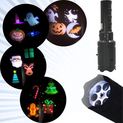 17. LED-Projektor mit austauschbaren Folien für Halloween