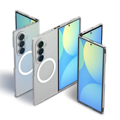4. Spigen AirSkin MagFit Hülle für Samsung Galaxy Z Fold 8 Ultra – Transparent und Weiß