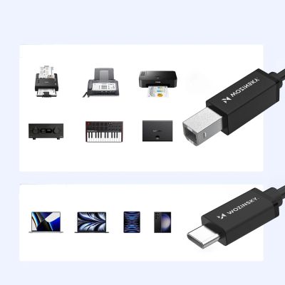 7. Wozinsky WKDDY2S USB-B - USB-C Kabel 2m - Schwarz