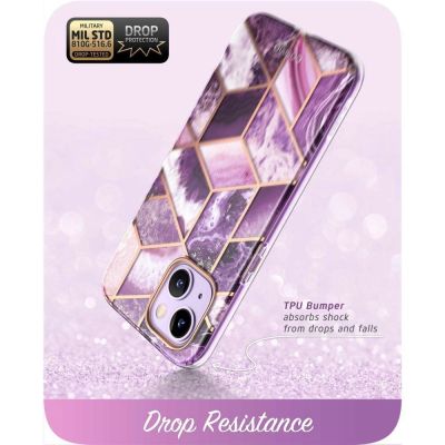 2. Supcase Cosmo Hülle für iPhone 14 Plus – rosa Marmor