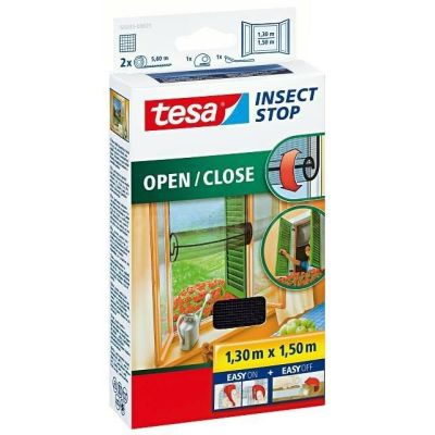 2. TESA 55033-00021 Moskitonetz für Fenster, Anthrazit