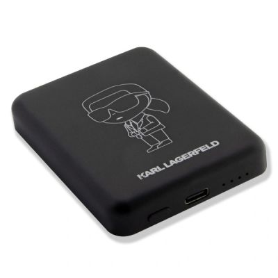 4. Karl Lagerfeld Ikonik MagSafe 5W 3000mAh Induktive Powerbank - Schwarz