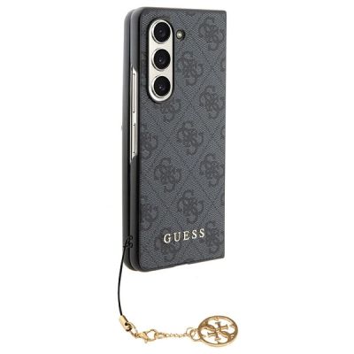 3. Guess GUHCZFD5GF4GGR F946 Z Fold5 grau/graues Hardcase 4G Charms Collection
