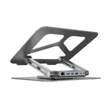 UNITEK Laptopständer + Hub USB-C HDMI 4K PD