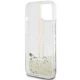 7. Guess Liquid Glitter Gold Stripes Hülle für iPhone 15 Plus / 14 Plus – transparent