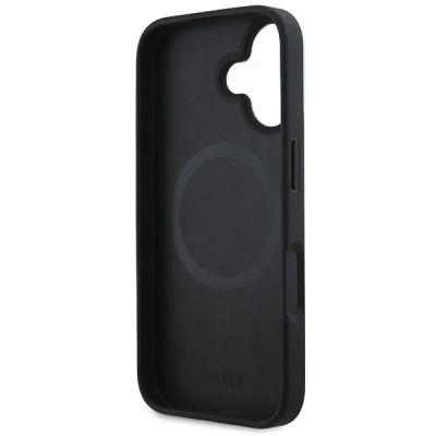 7. DKNY Checkered Pattern Magsafe Hülle für iPhone 16 – Schwarz