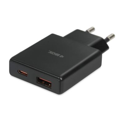 3. IBOX Universal-Ladegerät C-43 GAN PD30W Slim USB A+C Schwarz