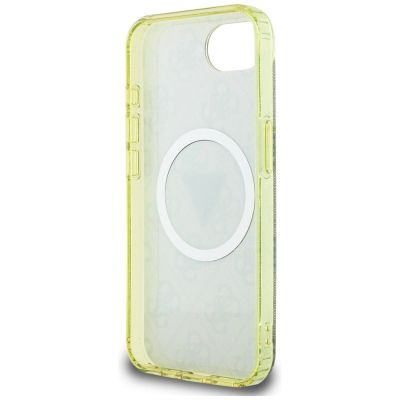 7. Guess IML Metal Glitter 4G Circle Triangle MagSafe Hülle für iPhone 16e - Braun