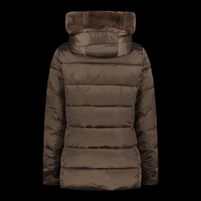 3. CMP Damen Winterjacke mit Kapuze, Sport, isoliert, braun (34K0036F/P981)