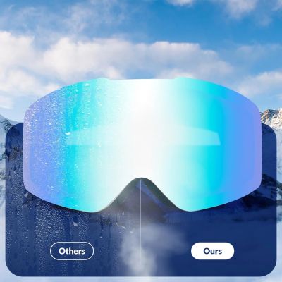 3. Qunature White rahmenlose Skibrille – weiß