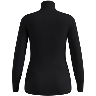 Damen-Funktionsshirt Odlo Active Warm BL Top Turtle Neck LS Half Zip – black, Größe: M