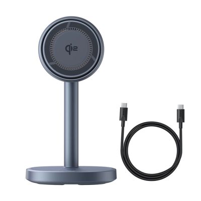 7. Baseus Orbit 2 Pro MagSafe Qi2 20W 2 in 1 Induktives Ladegerät mit Kühlung - Grau
