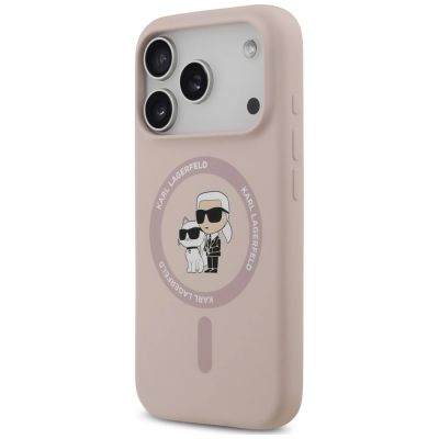 2. Karl Lagerfeld Silicone Karl&Choupette Ring MagSafe Hülle für iPhone 18 Pro / 17 Pro – Schwarz