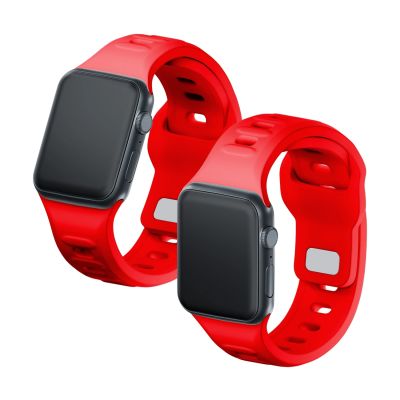 14. 3mk Silikon- Watch für Apple Watch 42/44/45/49 mm – Rot