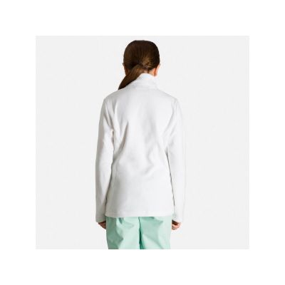 4. ROSSIGNOL Mädchen Fleece-Sweatshirt mit 1/2 Reißverschluss, Weiß