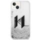 3. Karl Lagerfeld Liquid Glitter Big KL Hülle für iPhone 14 - Silber