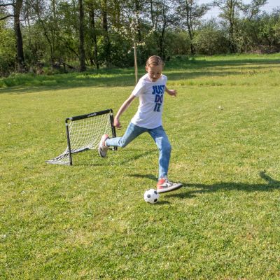 9. VIRTUFIT KINDER-FUSSBALLTOR-SET MIT 2 BÄLLEN UND PUMPE - FUSSBALLTORE - 92