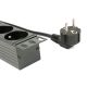 4. GEMBIRD 19-Zoll-Rack-Steckdosenleiste PDU EG-PDU-014-F, 1 HE, 16 A, 8 französische Steckdosen, Schuko-Stecker, 3-m-Kabel