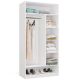 2. Garderobenschrank OPENO 1W6P WEISS, modulares Regal mit Kleiderstange und Einlegeböden für das Schlafzimmer