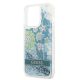6. Guess GUHCP13XLFLSN iPhone 13 Pro Max 6,7" grün/grüne Hardcase Flower Liquid Glitter