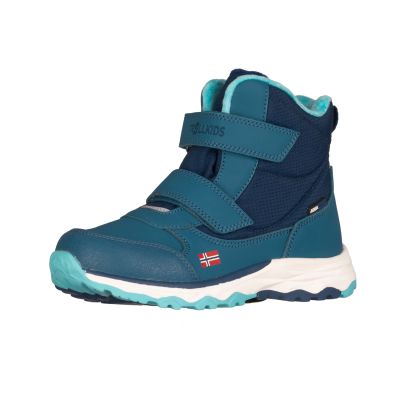 Trollkids Kinder Hafjell Winterstiefel wasserdichte Schneestiefel mit Klettverschluss blau (264-102)