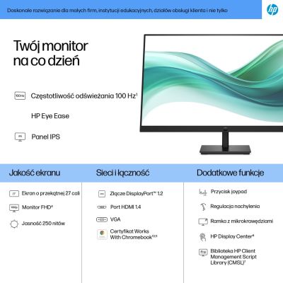 9. HP LED-Monitor 27” S3 Pro 327pf 100Hz (B0CG3UT)
