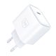 2. 3mk Rayo Ladegerät 20W PD3.0 PPS USB-C Wandladegerät + USB-C / USB-C 3A 60W Kabel - Weiß