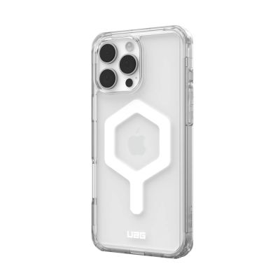 4. UAG Urban Armor Gear Plyo MagSafe Hülle für Apple iPhone 16 Pro Max, Eis (transparent)/Weiß