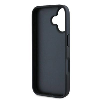 7. Karl Lagerfeld Monogram Karl & Choupette Head Pin Hülle für iPhone 16 Plus – Schwarz