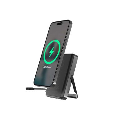 2. GEMBIRD Kabellose magnetische Powerbank 15W mit integriertem Ständer 10000 mAh, Schwarz